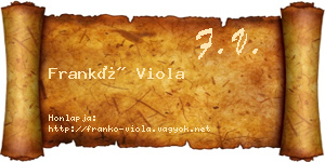 Frankó Viola névjegykártya